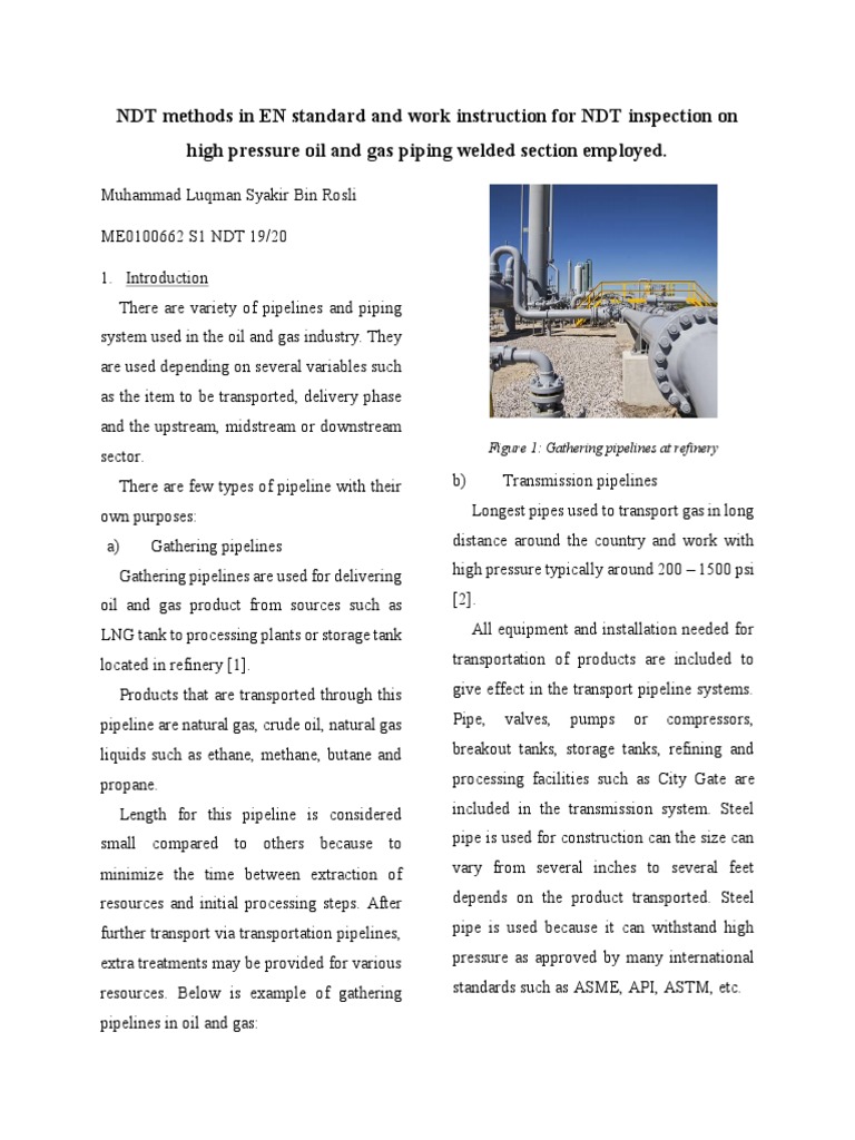 NDT Methods for Oil & Gas Pipelines | PDF | Pipeline Transport ...