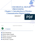 Advanced Digital Signal Processing Chapter 1: Introduction To Wireless Communication Digital System