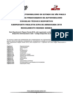 Regulamento Regras Gerais 2018 Campeonato Paulista de Arrancada