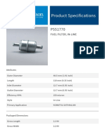 Product Specifications: Fuel Filter, In-Line