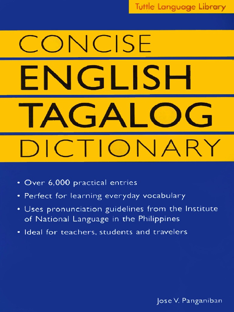 Concise English Tagalog Dictionary Stress Linguistics