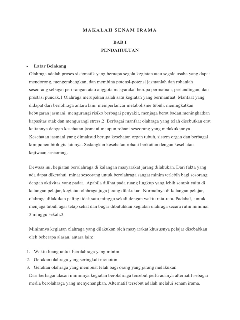 Makalah Senam Irama