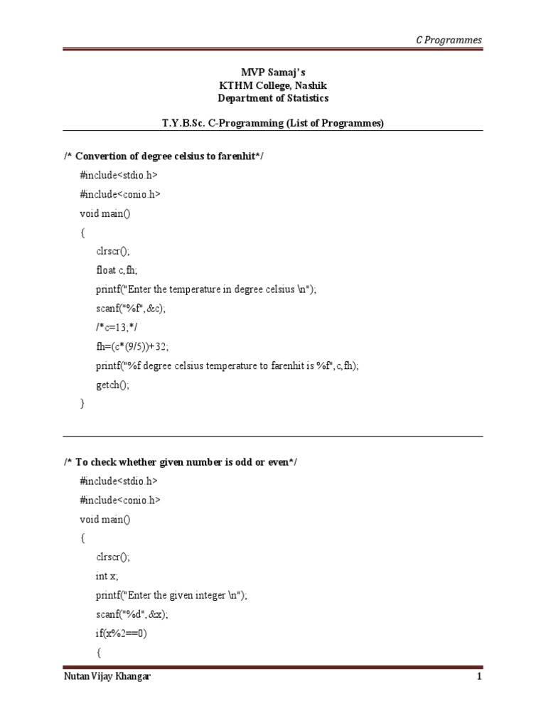 C Programming Examples and Solutions | PDF | Arithmetic Mean | Algebra