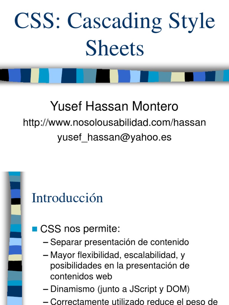 CSS: Cascading Style Sheets: Yusef Hassan Montero | PDF