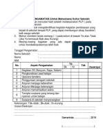 Lembar Pangamatan Obesrvasi Plp 1