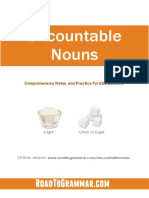 Uncountable Nouns - NOUNS