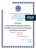 Case Study On Schizoid Personality Disor PDF