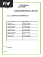 List of Barangay Officials