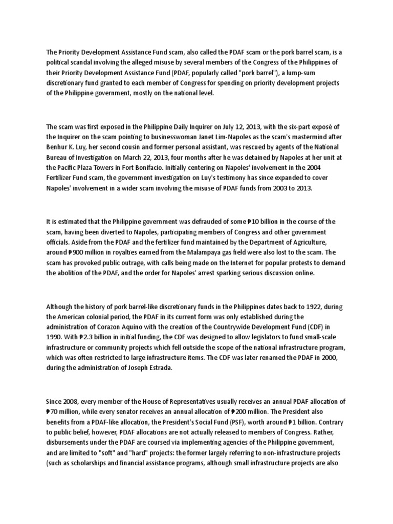 Pork Barrel PDF Government Philippines