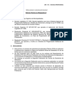 Informe Técnico en Respuesta Al 1. Marco Normativo: "Año Del Diálogo Y La Reconciliación Nacional"