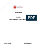 Hidrologija Vaja 14 Poročilo Đorđe Đukić PDF