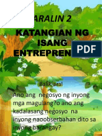 Ict Aralin 2 Katangian NG Isang Entrepreneur