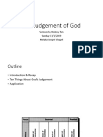 The Judgement of God: Sermon by Rodney Tan Sunday 13/1/2019 Melaka Gospel Chapel