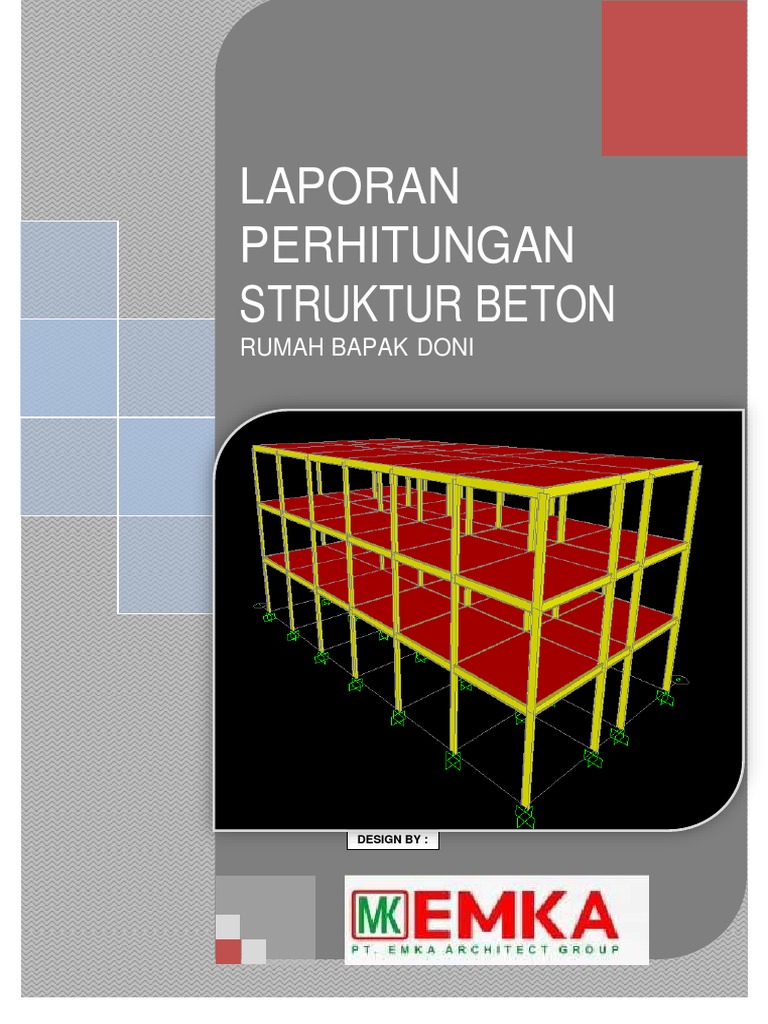 Laporan Perhitungan Struktur Beton Rumah Bapak Doni