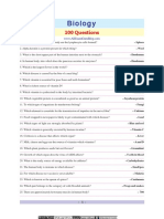 100 Biology Questions English