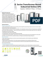 JY Series Transformer Based Industrial Online UPS Product Description