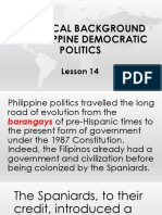 Lesson 14 Historical Background of Philippine Democratic Politics