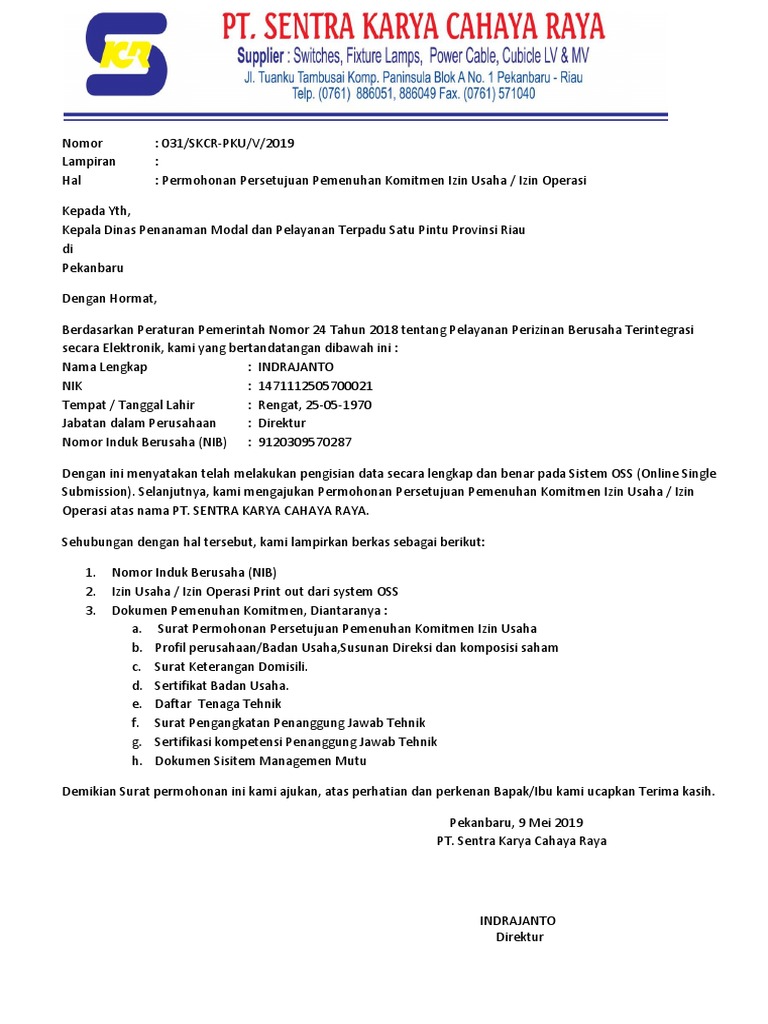 Permohonan Oss Skcr Pdf