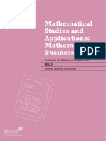 Mathematical Studies and Applications: Mathematics, Business Studies