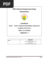 SRM Valliammai Engineering College Kattankulathur: Lab Manual