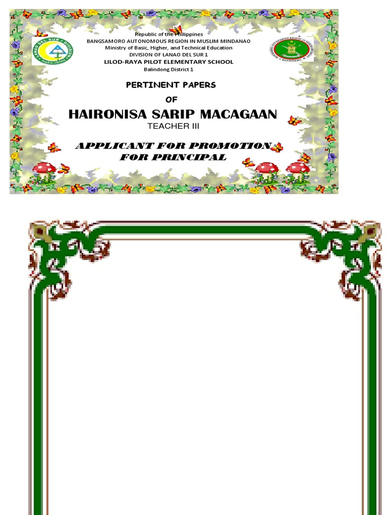 Promotion Application for Principal | PDF
