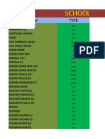 School Supply Price List: Item Type