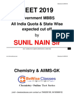 NEET 2019 AIQ & State Quota Expected Cutoff Marks and Ranks by SUNIL NAIN.pdf