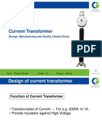 Current Transformer: (Design, Manufacturing and Quality Checks/Tests)