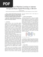 Machine Learning For Antennas and Radar Signal Processing