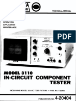 Vu-Data 3110 in Circuit Component Tester Manual