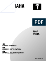 F80A F100A: Owner'S Manual Manuel D'Utilisation Manual Del Propietario