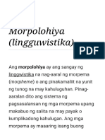 Morpolohiya (Lingguwistika) - Wikipedia, Ang Malayang Ensiklopedya PDF