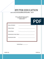 Iici Computer Education: Certificate Examination June - 2019