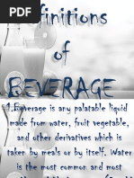 Types of Beverages