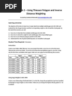 HEC-HMS Lab 2 - Using Thiessen Polygon and Inverse Distance Weighting