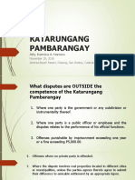 Disputes Outside Katarungang Pambarangay Jurisdiction