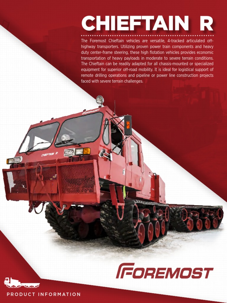 Foremost Chieftain Vehicle Overview | PDF | Crane (Machine) | Vehicles