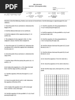 X y X y M M D : Pre-Calculus QUIZ NO. 1 (Prerequisite Skills)