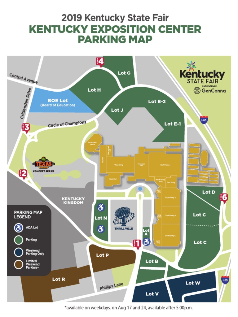 Kentucky State Fair Parking Map | PDF | Fairs