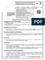 Chapter - 1 Meaning & Objectives of Accounting