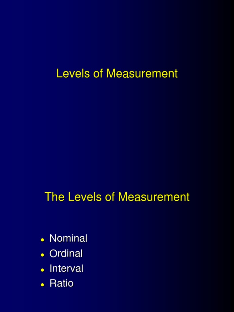 Levels of measurement explained pdf level of measurement analysis