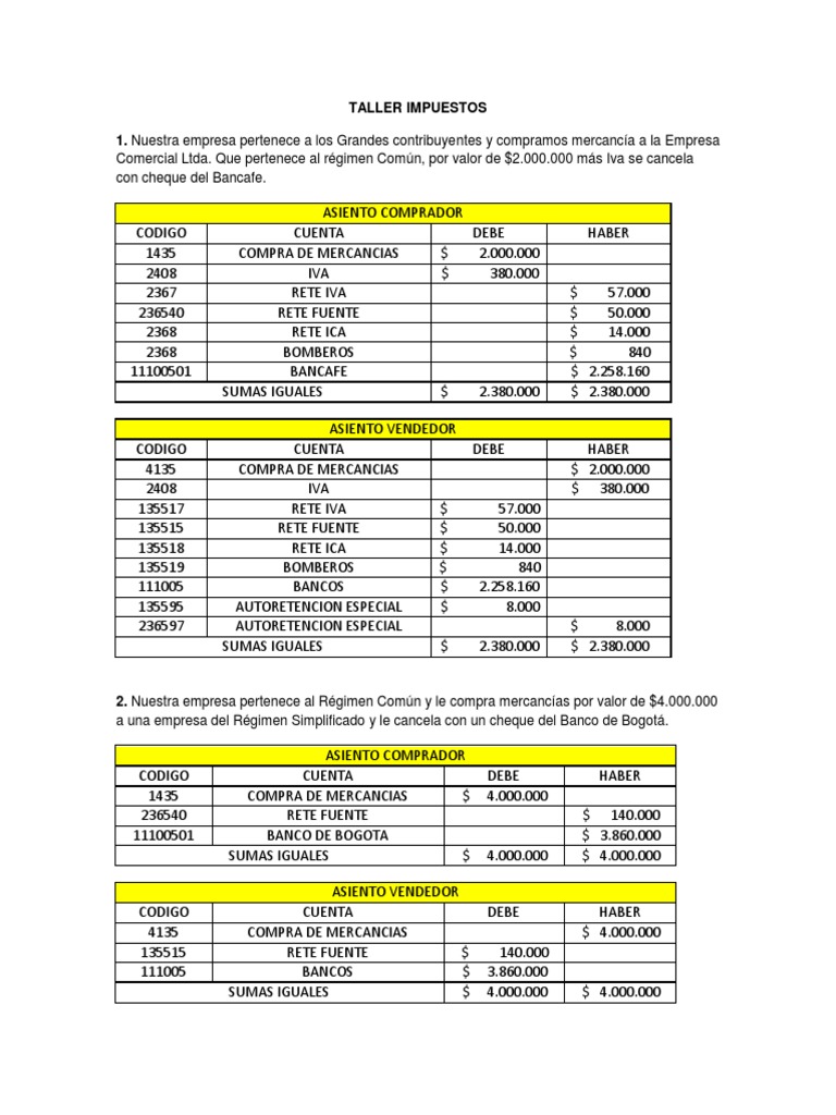 Asientos Contables para Compras y Ventas | PDF | Comercio | Servicios ...