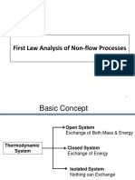 First Law Analysis of Non-Flow Processes