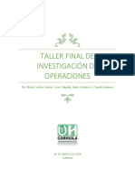 Taller Final Investigación de Operaciones