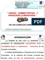 " Unidad Administrativa Y Financiera Comunitaria ": en Los Consejos Comunales