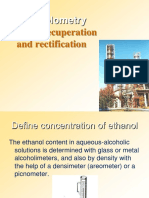 Lecture 3. Alcoholometry. Ethanol Recuperation and Rectification.