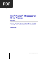 Intel Pentium 4 Processor On 90 NM Process: Datasheet