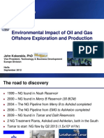 Title of Presentation: Environmental Impact of Oil and Gas Offshore Exploration and Production