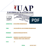 Aplicaciones de Las Ecuaciones Diferenciales