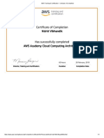 AWS Training & Certification - Certicate of Completion